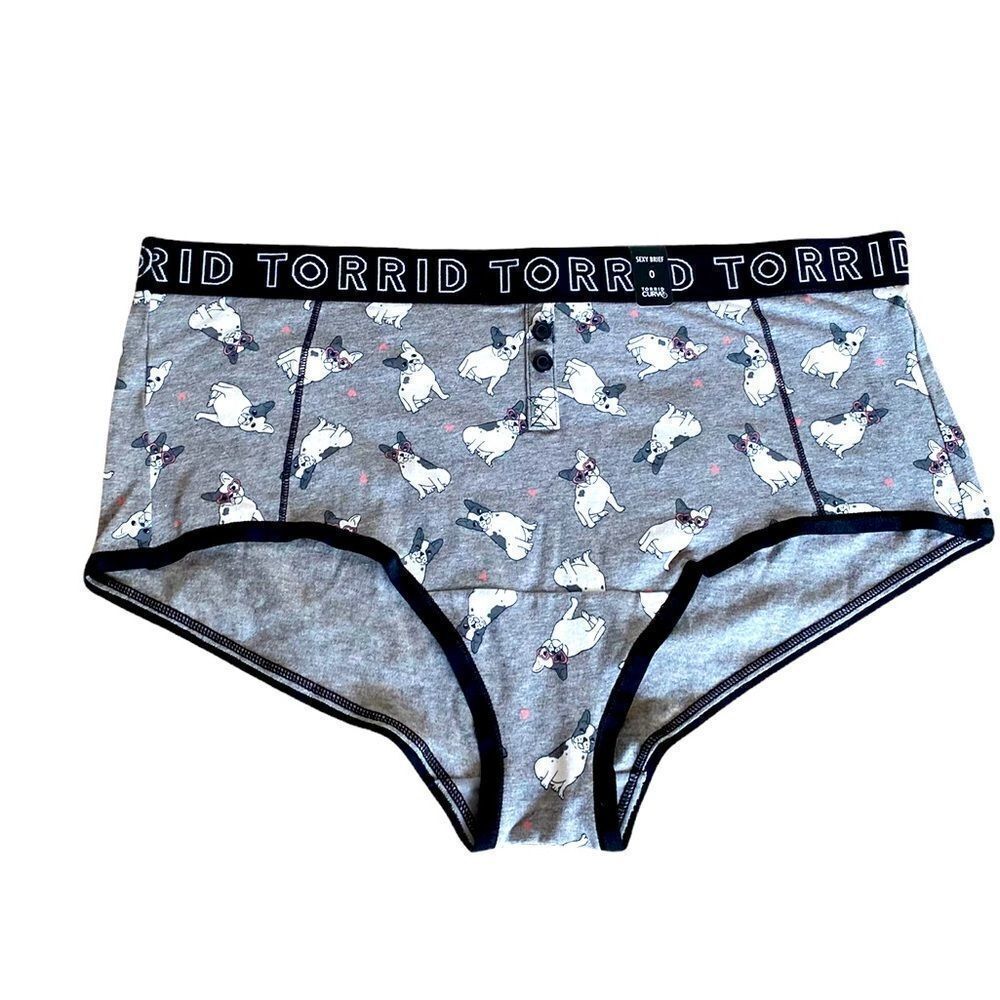 NWT Torrid Heart Bull Dog Sexy Brief Underwear Size 0/L/12